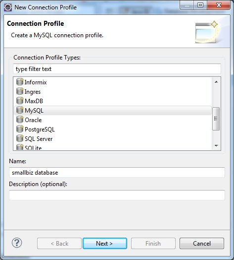 Create a MySQL Connection Profile